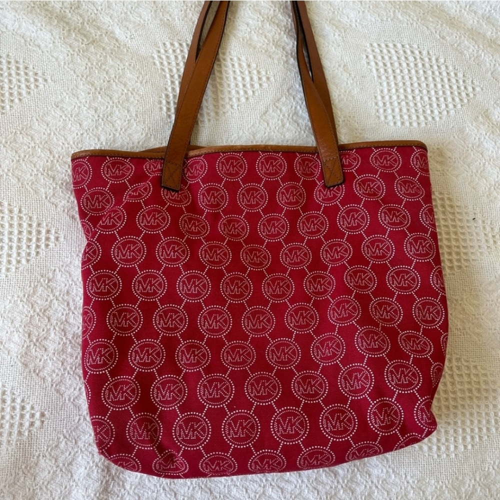 MICHAEL KORS Red Signature Logo Bag - Picture 5 of 8